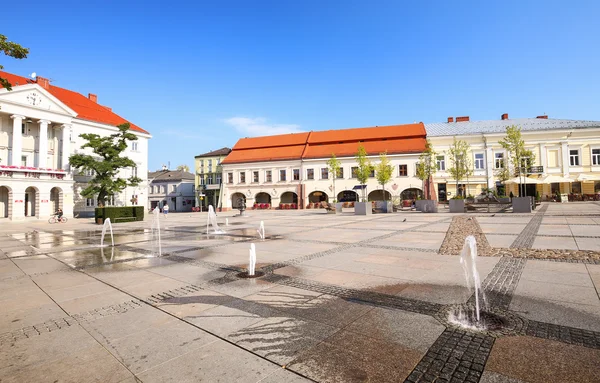 Widok na rynek w Kielcach / Polska — Zdjęcie stockowe