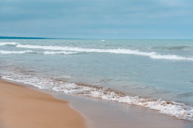 Güzel plaj Michigan Gölü yanında