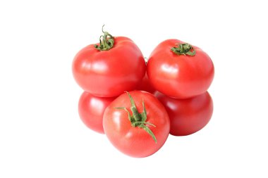  Beyaz arka plan üzerinde izole kırmızı domates