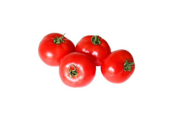 Red tomatoes isolated over white background — Stock Photo, Image