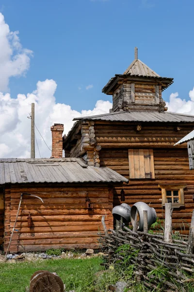 Semiluzhenski kazak ostrog - small wooden fort in Siberia — Stock Photo, Image