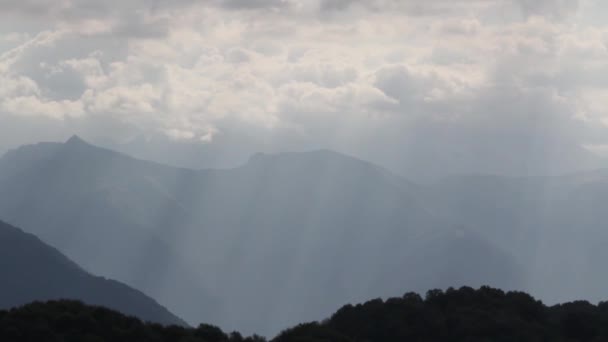 Pendakian gunung Akishkho — Stok Video
