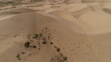 Çölde yürüyüş. Bir drone ile çölü vurmak..