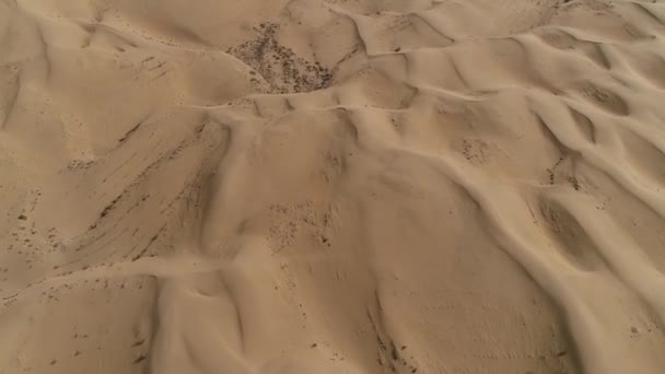 Senderismo Desierto Disparando Desierto Con Dron — Vídeos de Stock