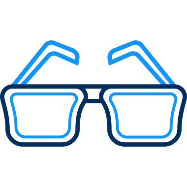 gözlük simgesi, vektör illüstrasyonu