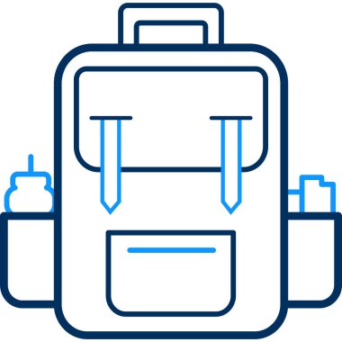 bavul simgesi, vektör çizimi