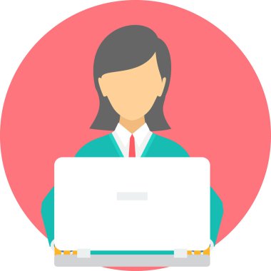 iş düz vektör simgesi