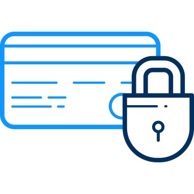 bank ve asma kilit vektör simgesi