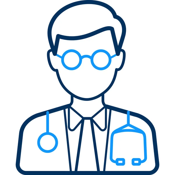 Doktor ikonu. vektör illüstrasyonu