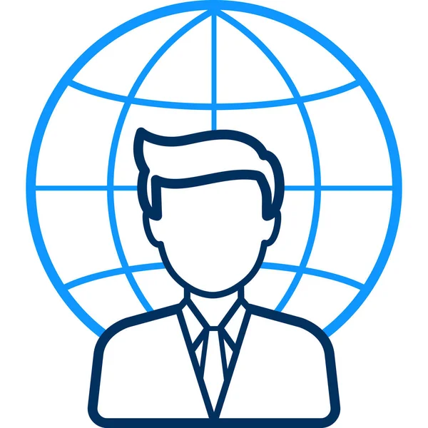 küresel simge modern ve basit, vektör illüstrasyonu 