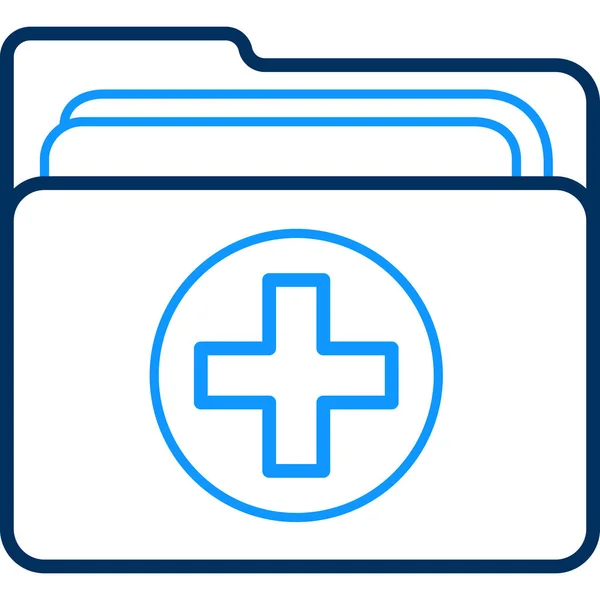 Icono Del Archivo Médico Ilustración Vectorial — Vector de stock