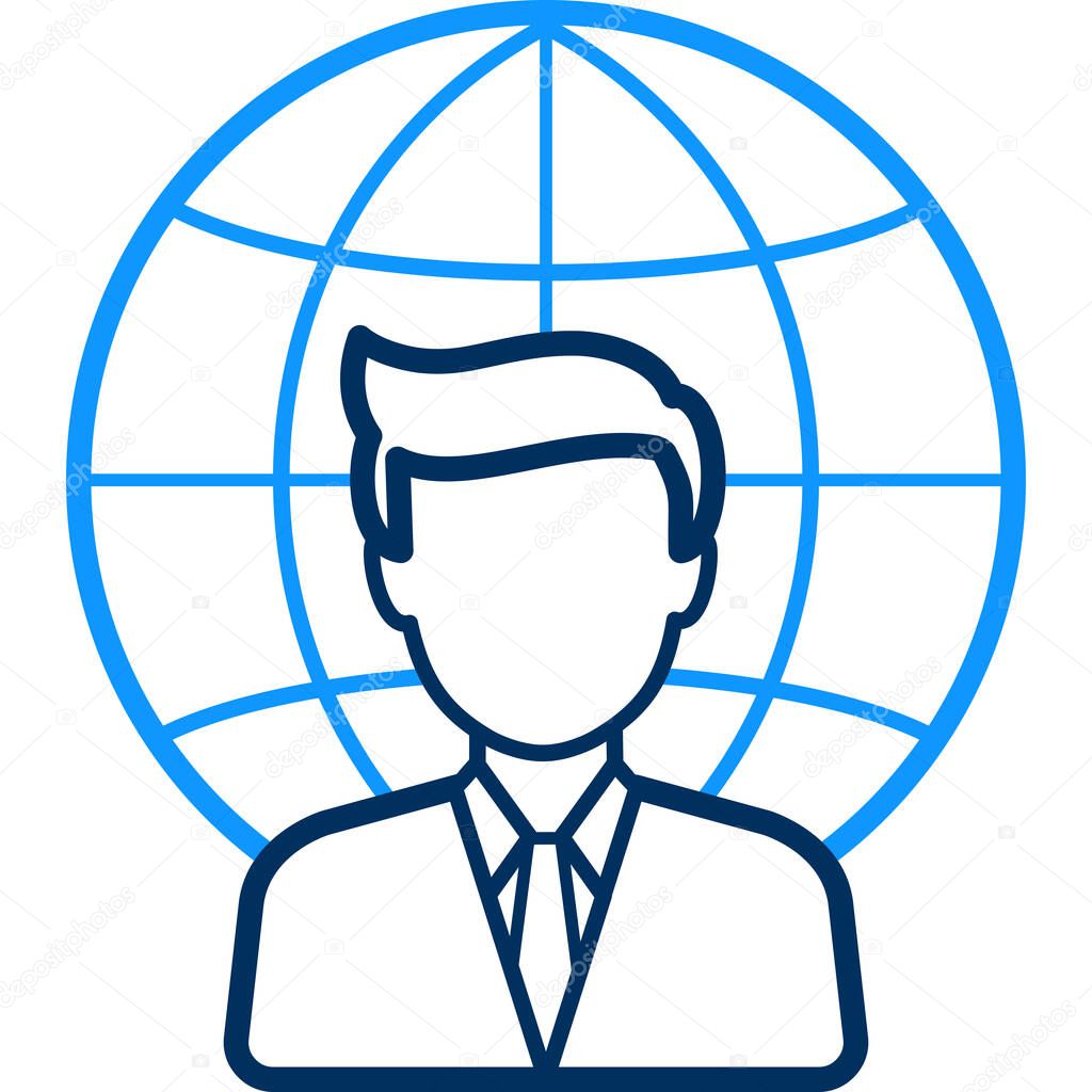 global icon modern and simple, vector illustration 