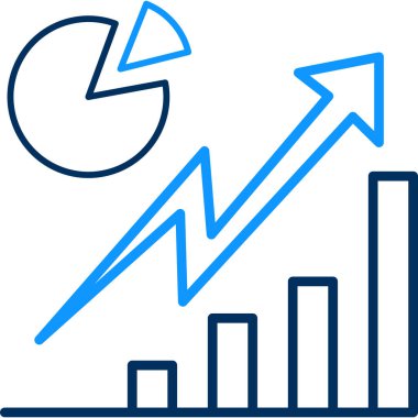 İş ve finans simgesinin vektör illüstrasyonu