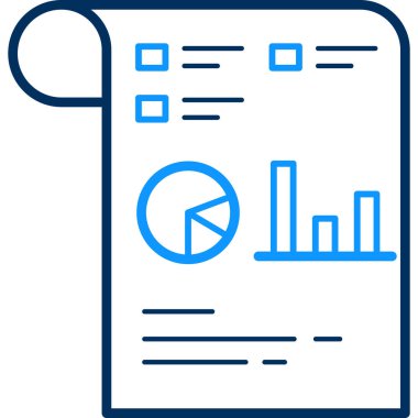rapor satırı simgesi, vektör illüstrasyonu