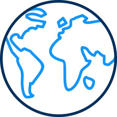 küresel simge modern ve basit, vektör illüstrasyonu 