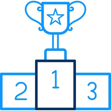 Altın ve bronz kupanın vektör illüstrasyonu