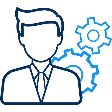 ayarlar simgesi modern ve basit, vektör illüstrasyonu 