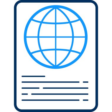 küresel simge modern ve basit, vektör illüstrasyonu 