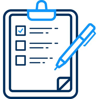 Kontrol listesi simgesi. vektör illüstrasyonu