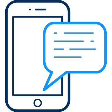 Cep telefonu simgesi, vektör illüstrasyonu