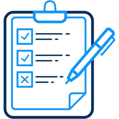 Kontrol listesi simgesi vektör illüstrasyonu