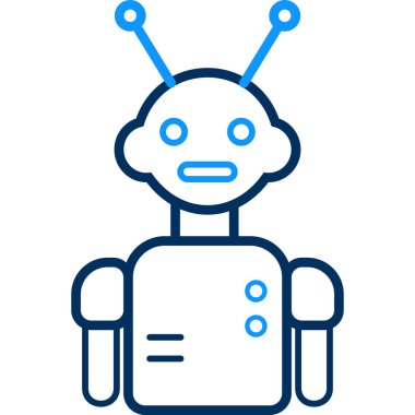 robot ikon vektör illüstrasyonu