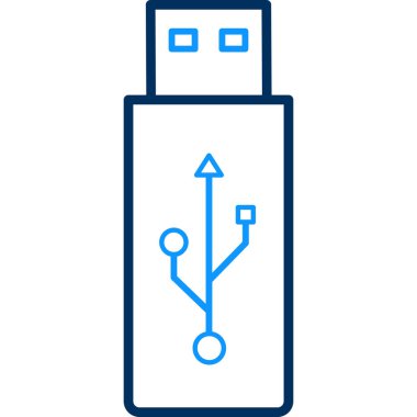 usb bağlantı simgesi vektör illüstrasyonu