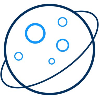 Mavi ve beyaz ikonun vektör illüstrasyonu