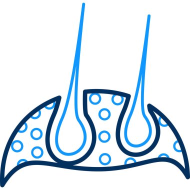 Mavi bir kokteylin vektör illüstrasyonu