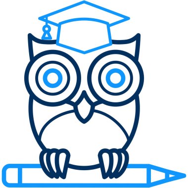 Kitap simgesi olan baykuş