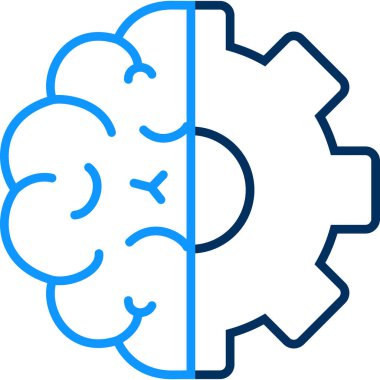 beyin ve bulut hesaplama simgesi