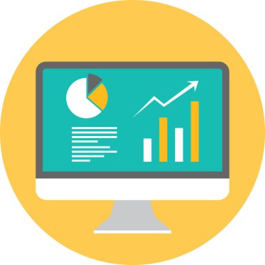 seo ve pazarlama renkli vektör simgesi