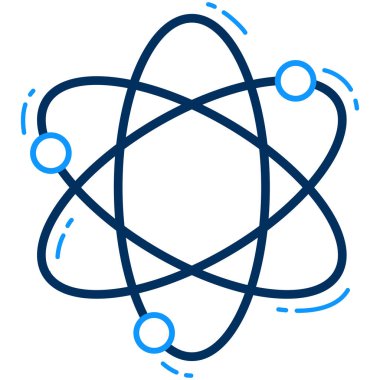 atom simgesi vektör illüstrasyonu
