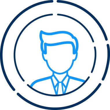 İş adamı simgesinin vektör illüstrasyonu