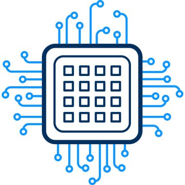 elektronik devre kartı simgesi vektör illüstrasyonu