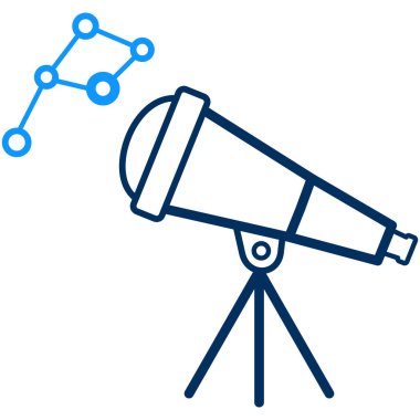 teleskop simgesi vektör illüstrasyonu