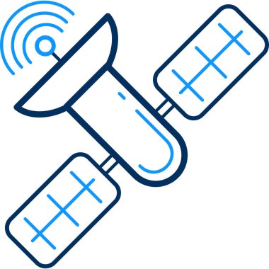 uydu simgesi vektör illüstrasyonu