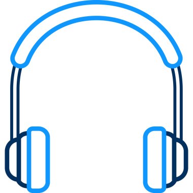 Mavi kulaklıkların vektör çizimi