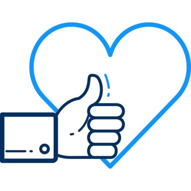 başparmak yukarı simgesi, vektör illüstrasyonu