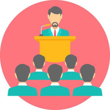 toplantı ve konferans vektör simgesi