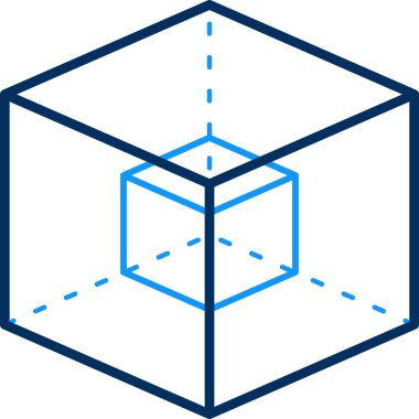 Beyaz arkaplanda küpün vektör illüstrasyonu