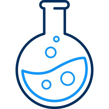 laboratuvar matarası simgesi, vektör illüstrasyonu