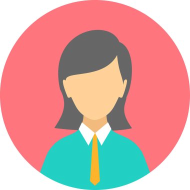 kadın kullanıcı avatar vektör simgesi