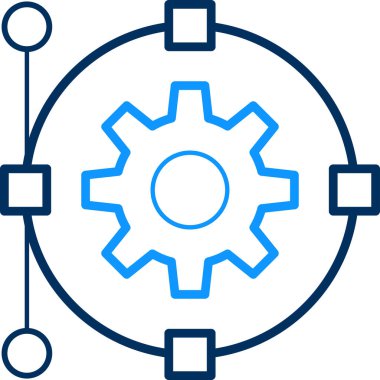 ayarlar simgesi modern ve basit, vektör illüstrasyonu 