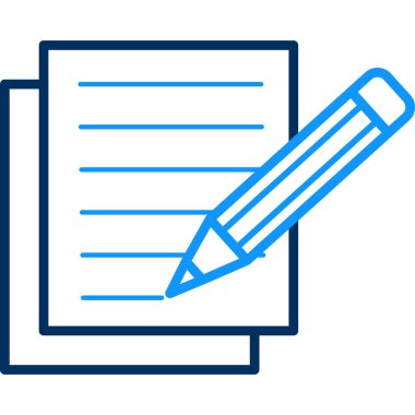 Kalem ve belgeler vektör simgesi. Klip sanatı.