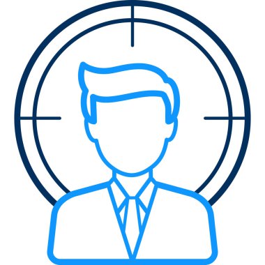 Herhangi bir tasarım için düz renkli iş adamı simgesi