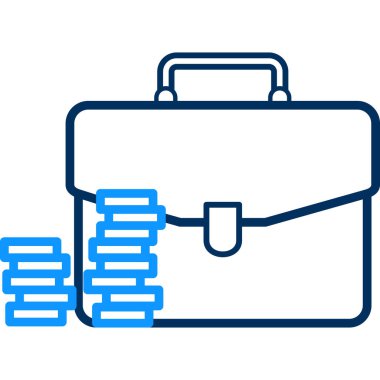 Evrak çantası ikonu. vektör illüstrasyonu