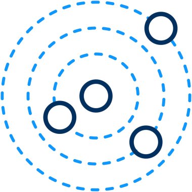 Pasta grafik vektör simgesi. biçim iki renkli düz sembol, mavi ve gri renkler, yuvarlak açılar, siyah