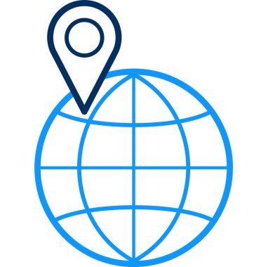 küresel simge modern ve basit, vektör illüstrasyonu 