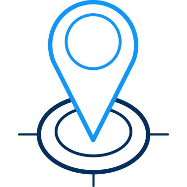 Harita işaretleyici simgesi, vektör illüstrasyonu